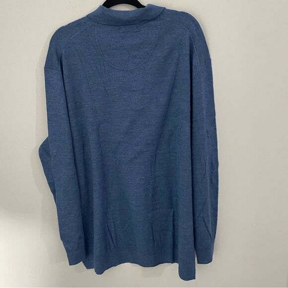 Club Room Men’s Long Sleeve Wool Blend Polo Neck Knit Sweater 2XLT - Picture 3 of 3